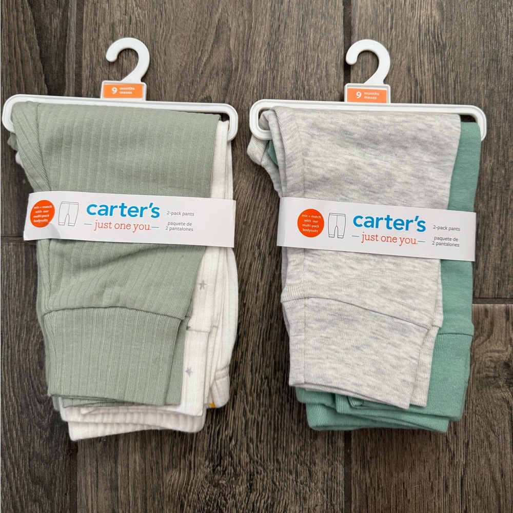NWT Carter's Cotton Baby Leggings 9 Months 2-Pack x2